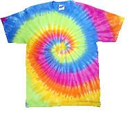 Hippy Tie Dye T Shirts Multi Color Adult XL 100% Cotton Heavyweight