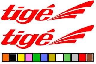 TIGE BOAT STICKER DECAL FISHING ANY SIZE OR COLOR AVAILABLE