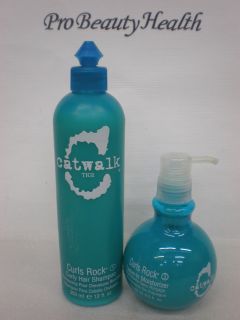TIGI CATWALK CURLS ROCK Shampoo & Leave in Moisturizer 2 bottles
