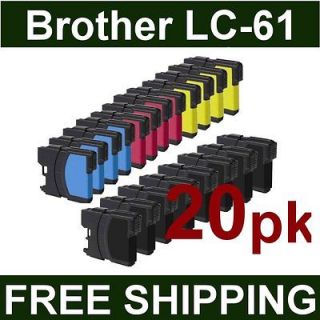 20PK Brother LC61 Ink Cartridges for Brother MFC990CW MFCJ415W 