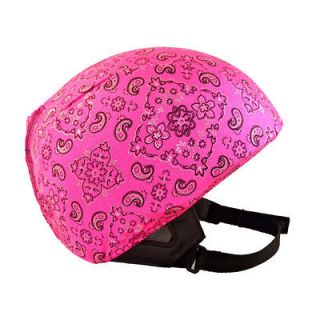 Pink Bandana Active Helmet Cover for bike, skate & snow sport helmets