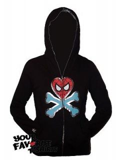 Spider Man Spidey Logo Marvel Tokidoki Women Junior Zip Up Hoodie S XL