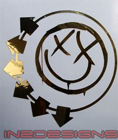 blink 182 band decal sticker gold chrome awesome unique from