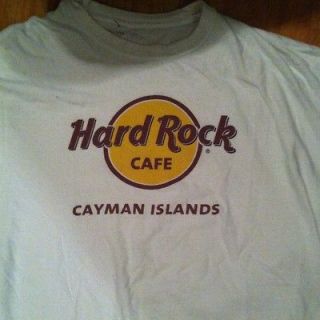 Hard Rock Cafe Classic Whjte Tshirt Cayman Islands In Great Condition.