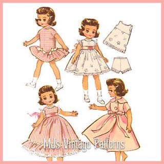 Vtg Pattern to make Doll Clothes Dress Nightgown Robe for 8 Betsy 