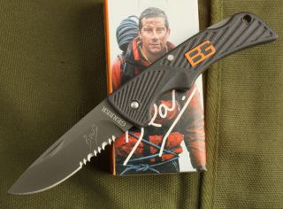 Gerber Bear Grylls Mini Folding Knife Camping Survival Tool 61T2