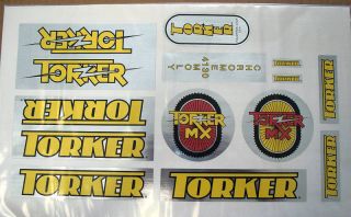 torker bmx decals set retro old school stickers time left