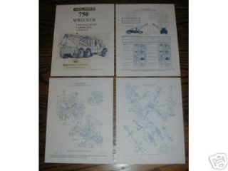  Holmes 750 Wrecker Service Manual tow truck heavy duty Towing & recove