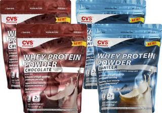 CVS WHEY PROTEIN POWDER   VANILLA AND CHOCOLATE (4 LB TOTAL)