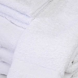 24 new white poly cotton blend salon hand towels 16x27
