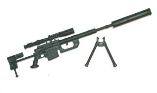 M200 Sniper Rifle w/ Bipod (1)   118 Scale Weapon for 3 3/4 Action 