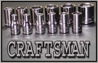 NEW CRAFTSMAN Tools 12pc LOT 1/4 Dr METRIC socket set 