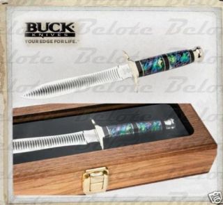 buck knives limited ed paua file dagger 976pumle new time
