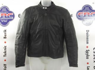   Black Vintage Style Leather Motorcycle Jacket   essexbikerscen​tre