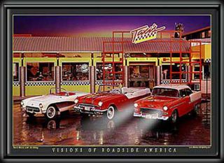 taxis diner 12x18 electric art led picture in 3 sizes