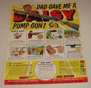 1956 daisy bb gun ad dad gave me a daisy