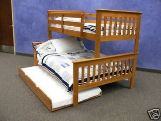 twin over full bunk bed w trundle hone y bunkbeds