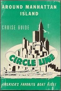1959 MANHATTAN ISLAND New York City Cruise Guide CIRCLE LINE Map 