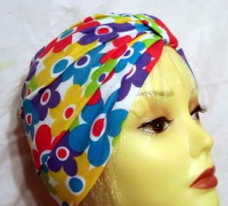   Flowers Soft Cotton Knit Chemo Turban Headcover Cap Alopecia Hijab