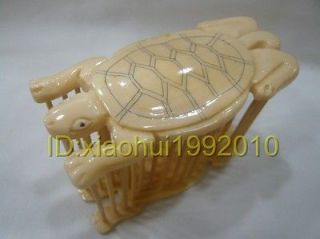 newly listed chinese handicraft bovine bone hand carved tortoise cage
