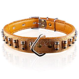 22 26 Real Genuine Leather Heavy Duty Dog Collar Large L XL