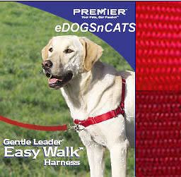 gentle leader easy walk harness dog red large new one