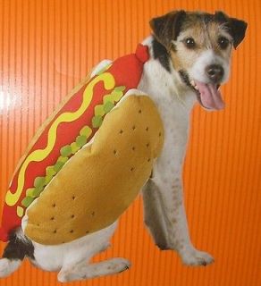 NWT Dog Pet Halloween Costume HOT DOG Velcro Size SMALL MED LARGE