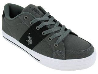 New US POLO ASSN MAST Charcoal Grey Casual Shoes Mens All Sizes