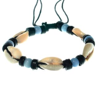 seashell hemp wooden beads bracelet coconut anklet b2 from australia
