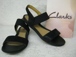 Clarks Unstructured Un Sabina Black Suede Leather Casual Two Part 