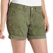 NEW Levis 515 Cargo Twill Womens Shorts Size 14 Mid Rise 100% Cotton 