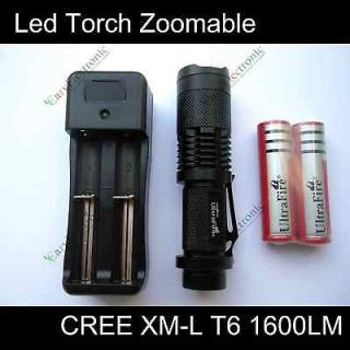 UltraFire Zoom 1600Lm CREE XM L T6 LED Flashlight Torch 7 mode 