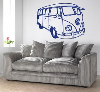 VW camper van Giant Wall Art,Stickers Mural,Large,Vi​nyl,128,Vehicl 
