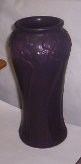 van briggle art pottery iris vase made in usa plum