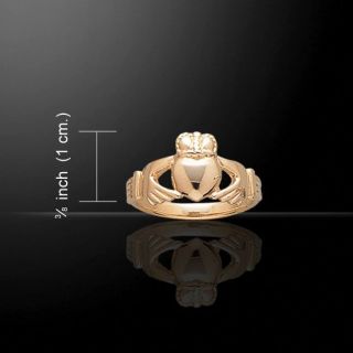   Womens Irish Celtic CLADDAGH GOLD VERMEIL Ring Size 5 6 7 8 or 9