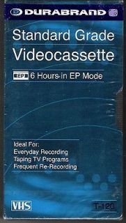 DURABRAND STANDARD GRADE VIDEOCASSETTE 6 HOURS VHS NEW & SEALED