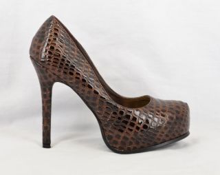 Shoedazzle Womens Platform Heels Size 8.5 Snakeskin Print 5 Heel 