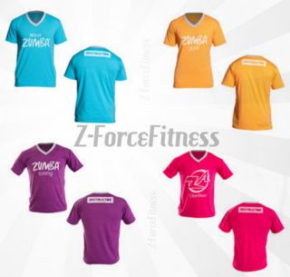 Zumba Fitness Unisex Specialty Instructor V neck T Shirt   4 choices 