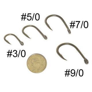100 Gorilla Style #3/0 Live Bait BIG GAME Tuna Hooks with Forged Shank 