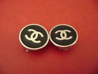 newly listed chanel vintage cc logos clips earrings time left