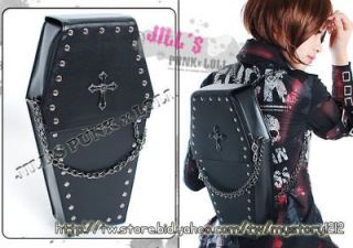 COL gothic Punk visual Rock litte coffin shape handbag / backpack