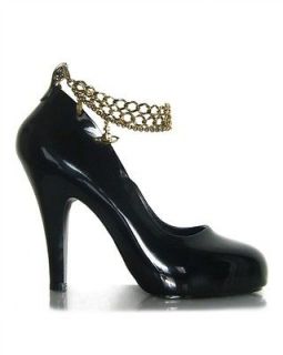 NEW Vivienne Westwood + Melissa Pumps with Gold Chain   US Size 8