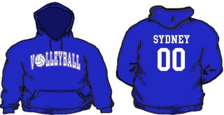 Volleyball Hooded Sweatshirt Custom Name & # Team Hoodies Hoody Sweats
