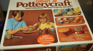 1970 s gilbert pottery craft motorized pottery wheel w box