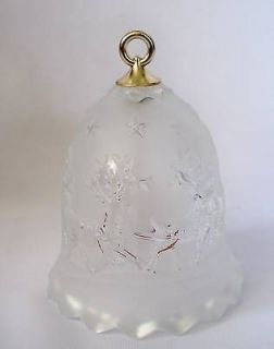 waltherglas crystal satin glass christmas bell germany 