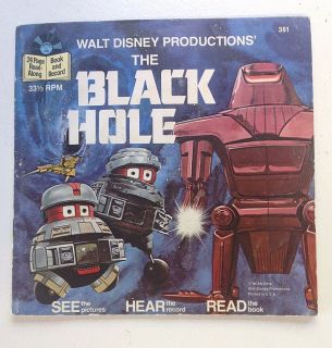 Walt Disney THE BLACK HOLE 33 1/3 rpm Record & Read Along Book