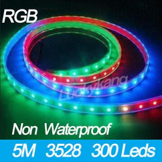   New Quality RGB 3528 SMD LED Flexible Strip Tape lights 5M/300 leds