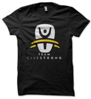 TEAM LIVESTRONG Lance Armstrong Bike Mens T Shirt Black S, M, L, XL 