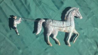 1970s copper weathervane horse sulkie parts as is Rare form