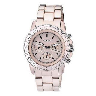   NEW Fossil CH2707 Stella Womens Pink Chronograph Aluminum Watch